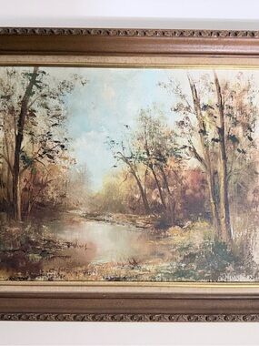 Framed Mid-Century Landscape Wall Art